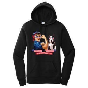 Childless Dog Lady Is Voting Kamala Election Usa 2024 Women's Pullover Hoodie