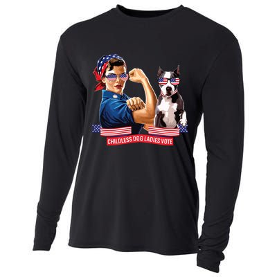 Childless Dog Lady Is Voting Kamala Election Usa 2024 Cooling Performance Long Sleeve Crew