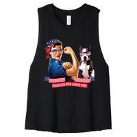 Childless Dog Lady Is Voting Kamala Election Usa 2024 Women's Racerback Cropped Tank