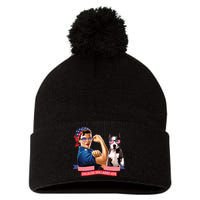 Childless Dog Lady Is Voting Kamala Election Usa 2024 Pom Pom 12in Knit Beanie