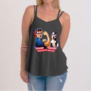 Childless Dog Lady Is Voting Kamala Election Usa 2024 Women's Strappy Tank