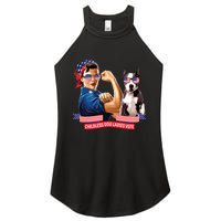 Childless Dog Lady Is Voting Kamala Election Usa 2024 Women's Perfect Tri Rocker Tank