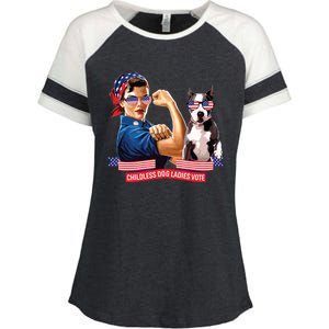 Childless Dog Lady Is Voting Kamala Election Usa 2024 Enza Ladies Jersey Colorblock Tee