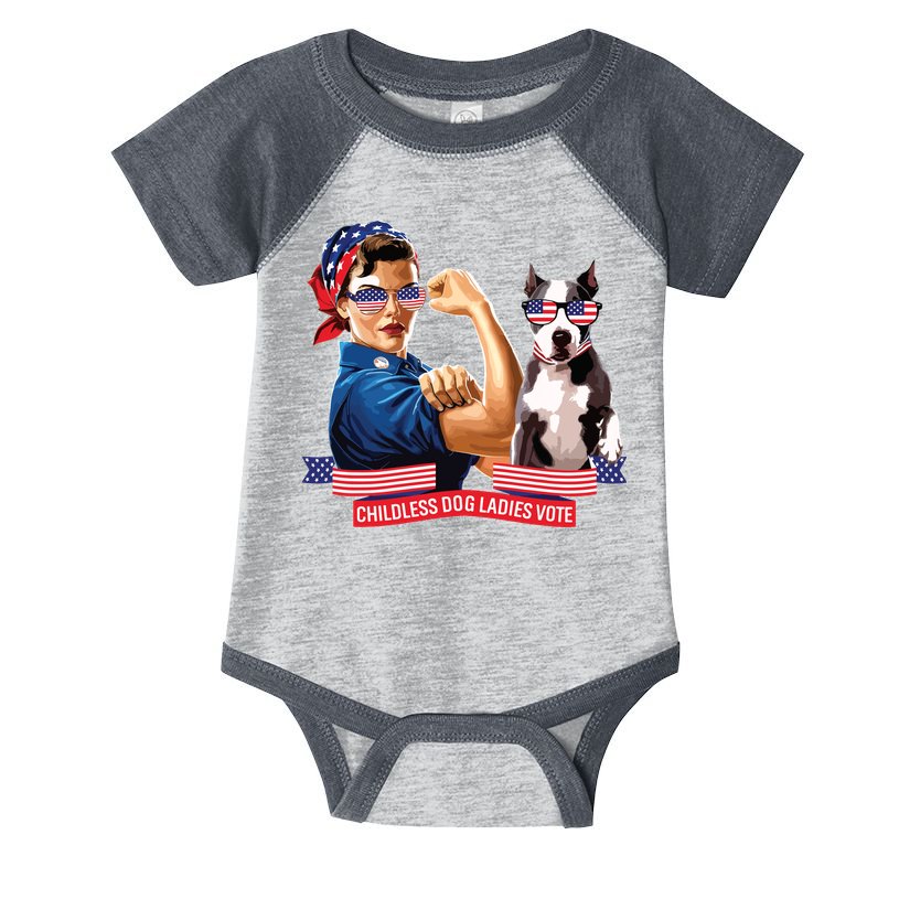 Childless Dog Lady Is Voting Kamala Election Usa 2024 Infant Baby Jersey Bodysuit