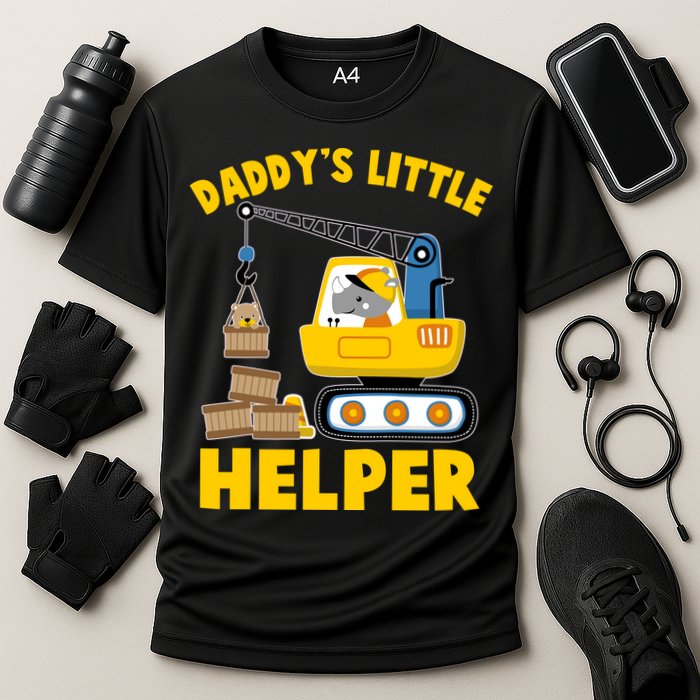 Cute Daddy's Little Helper Construction Cooling Performance Crew T-Shirt