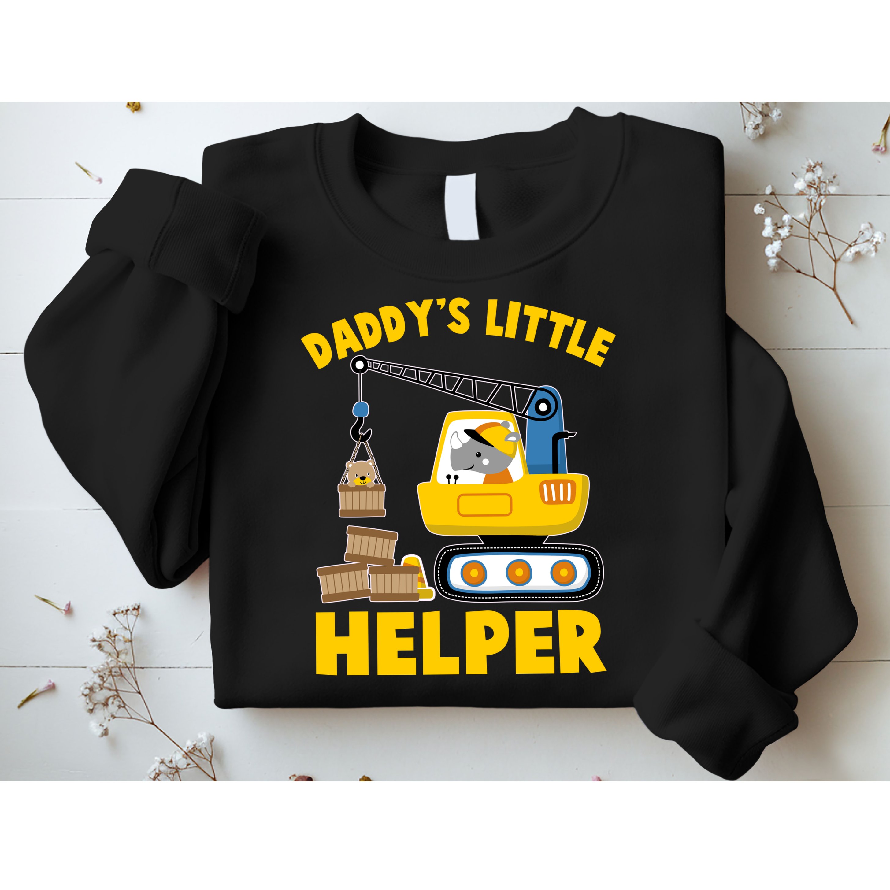 Cute Daddy's Little Helper Construction Sweatshirt