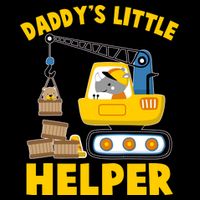Cute Daddy's Little Helper Construction Flatbill Hat