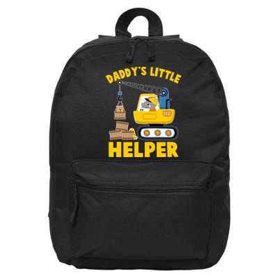 Cute Daddy's Little Helper Construction 16 in Basic Backpack