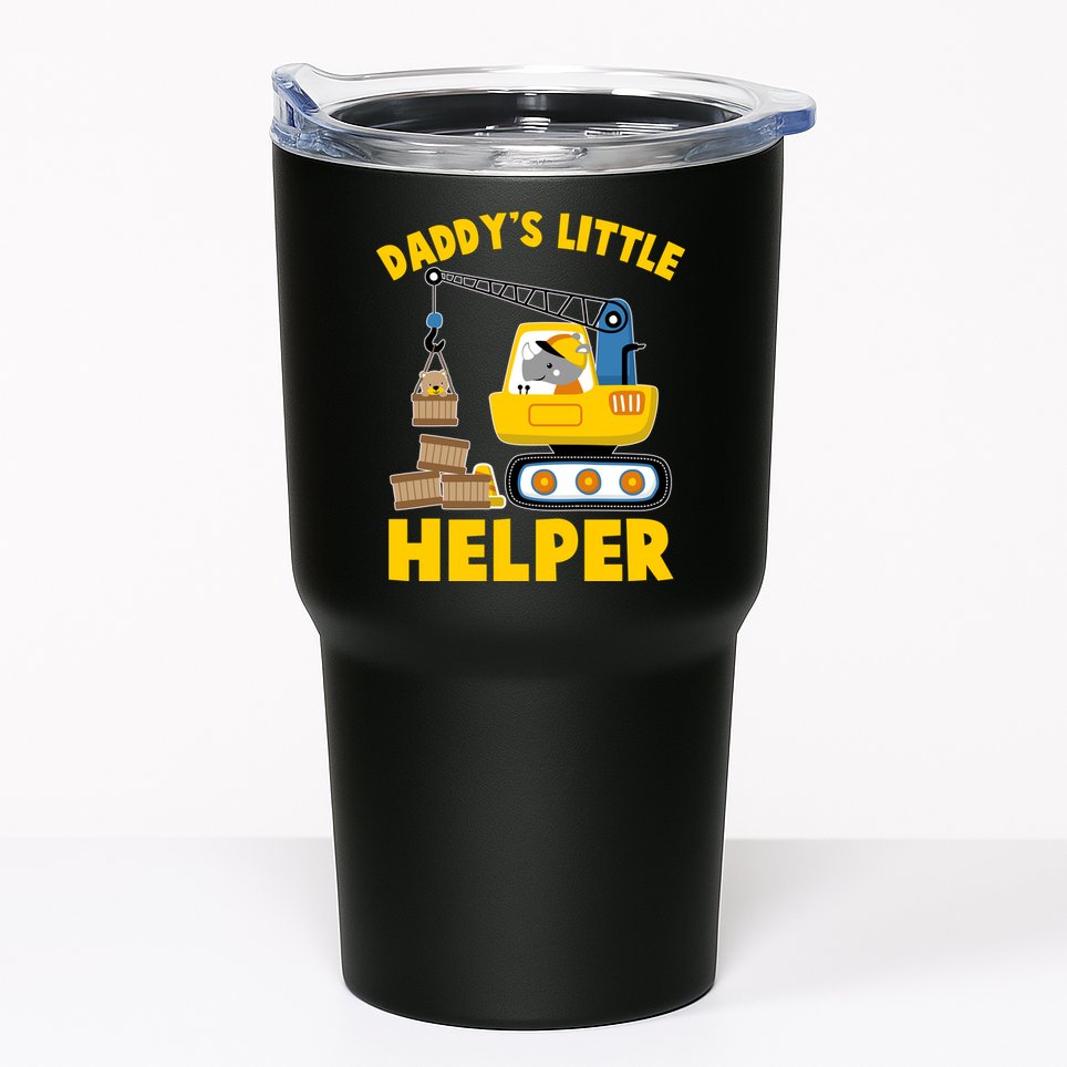 Cute Daddy's Little Helper Construction Tumbler
