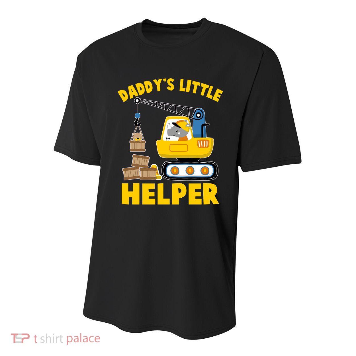 Cute Daddy's Little Helper Construction Youth Performance Sprint T-Shirt