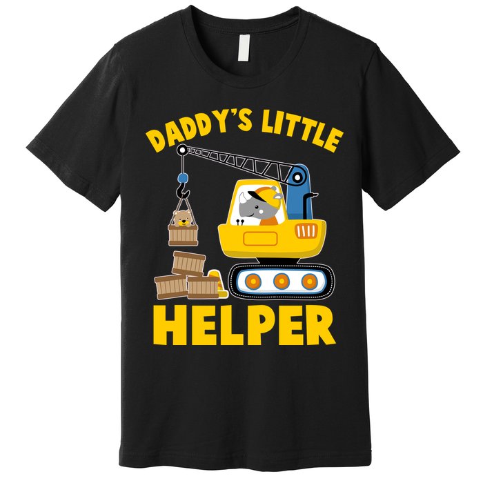 Cute Daddy's Little Helper Construction Premium T-Shirt