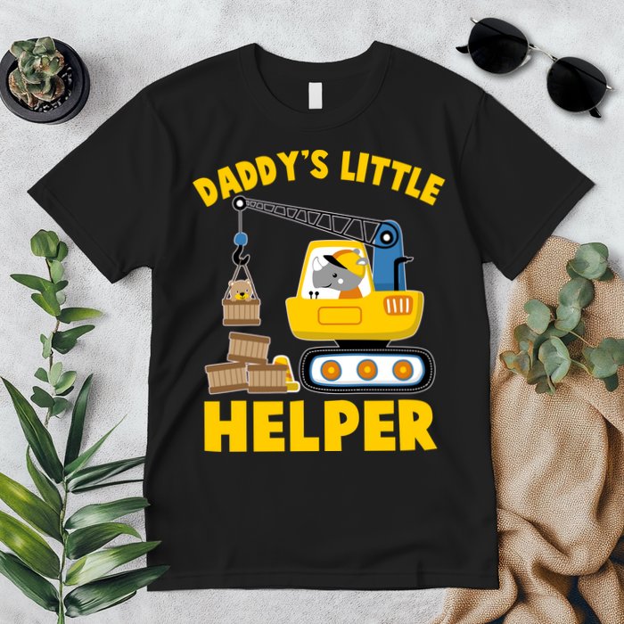 Cute Daddy's Little Helper Construction Premium T-Shirt