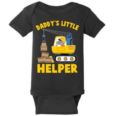 Cute Daddy's Little Helper Construction Baby Bodysuit