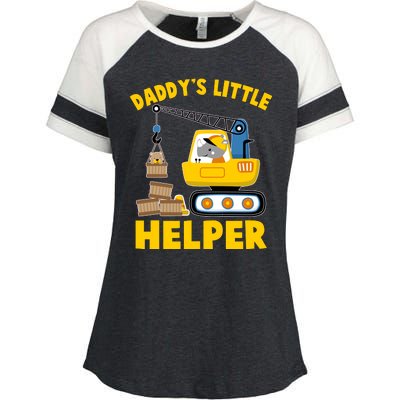 Cute Daddy's Little Helper Construction Enza Ladies Jersey Colorblock Tee