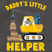 Cute Daddy's Little Helper Construction Vector Backpack
