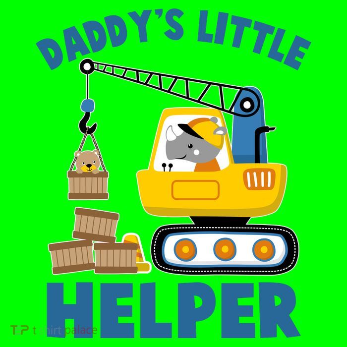 Cute Daddy's Little Helper Construction T-Shirt
