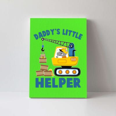 Cute Daddy's Little Helper Construction Canvas