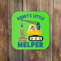 Cute Daddy's Little Helper Construction Coaster