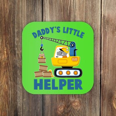 Cute Daddy's Little Helper Construction Coaster