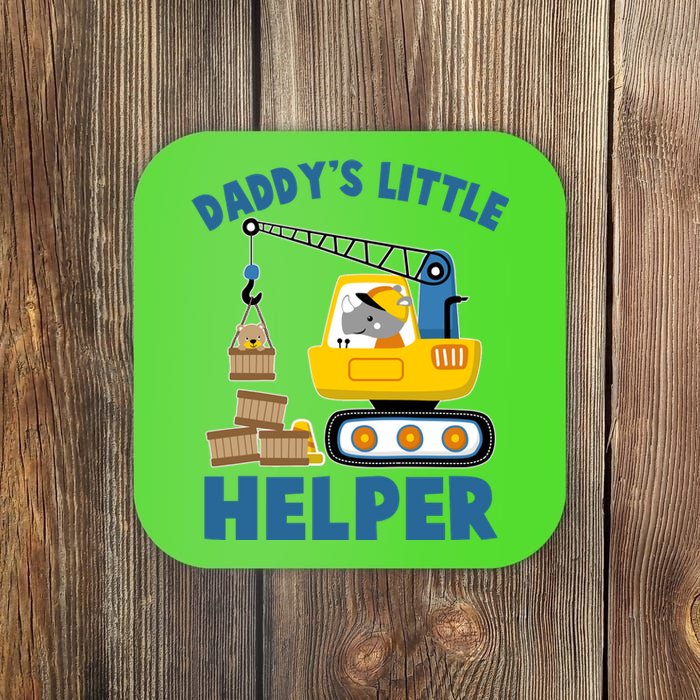 Cute Daddy's Little Helper Construction Coaster