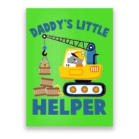 Cute Daddy's Little Helper Construction Poster