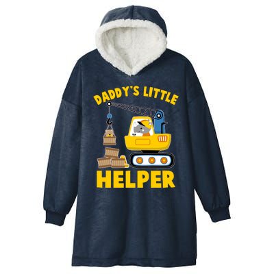 Cute Daddy's Little Helper Construction Hooded Wearable Blanket