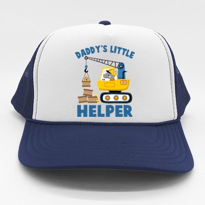 Cute Daddy's Little Helper Construction Trucker Hat