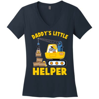 Cute Daddy's Little Helper Construction Women's V-Neck T-Shirt