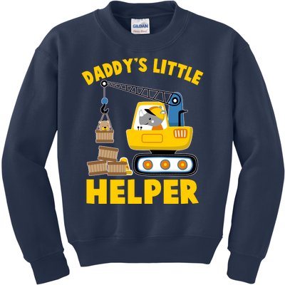 Cute Daddy's Little Helper Construction Kids Sweatshirt