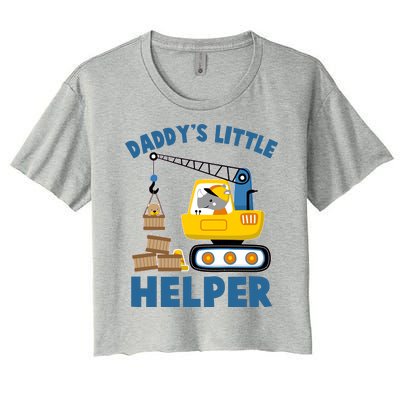 Cute Daddy's Little Helper Construction Women's Crop Top Tee