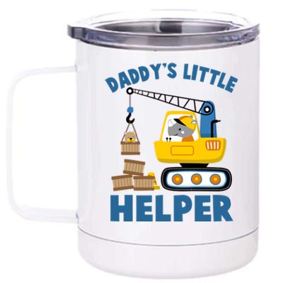 Cute Daddy's Little Helper Construction 12 oz Stainless Steel Tumbler Cup