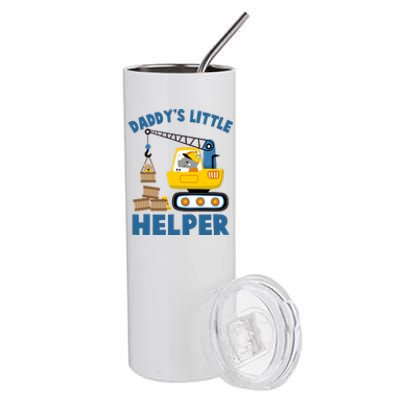 Cute Daddy's Little Helper Construction Stainless Steel Tumbler