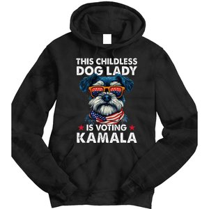 Childless Dog Lady Kamala Harris 2024 Tie Dye Hoodie