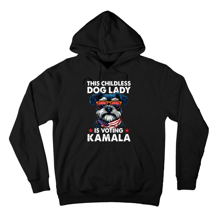 Childless Dog Lady Kamala Harris 2024 Miniature Schnauzer Hoodie