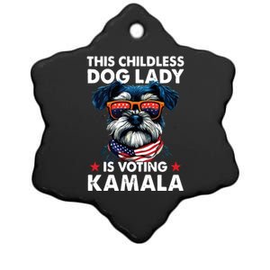 Childless Dog Lady Kamala Harris 2024 Miniature Schnauzer Ceramic Star Ornament