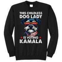 Childless Dog Lady Kamala Harris 2024 Miniature Schnauzer Tall Sweatshirt