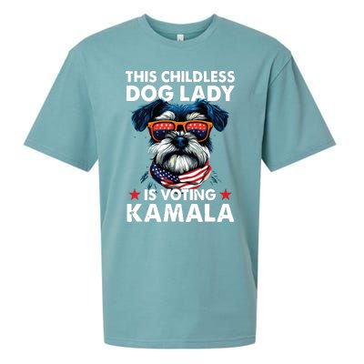 Childless Dog Lady Kamala Harris 2024 Miniature Schnauzer Sueded Cloud Jersey T-Shirt