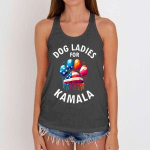 Childless Dog Ladies Dog Furr Kamala 2024 Women's Knotted Racerback Tank