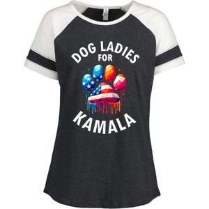 Childless Dog Ladies Dog Furr Kamala 2024 Enza Ladies Jersey Colorblock Tee