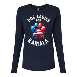 Childless Dog Ladies Dog Furr Kamala 2024 Womens Cotton Relaxed Long Sleeve T-Shirt