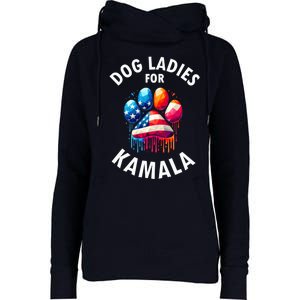 Childless Dog Ladies Dog Furr Kamala 2024 Womens Funnel Neck Pullover Hood