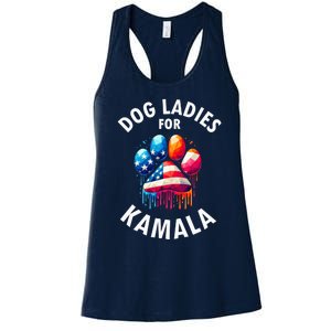 Childless Dog Ladies Dog Furr Kamala 2024 Women's Racerback Tank