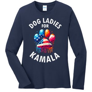 Childless Dog Ladies Dog Furr Kamala 2024 Ladies Long Sleeve Shirt