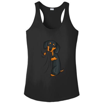 Cute Dachshund Lover Weiner Dog Girl Gift Ladies PosiCharge Competitor Racerback Tank