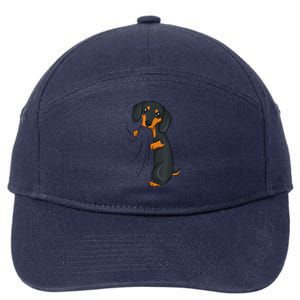 Cute Dachshund Lover Weiner Dog Girl Gift 7-Panel Snapback Hat