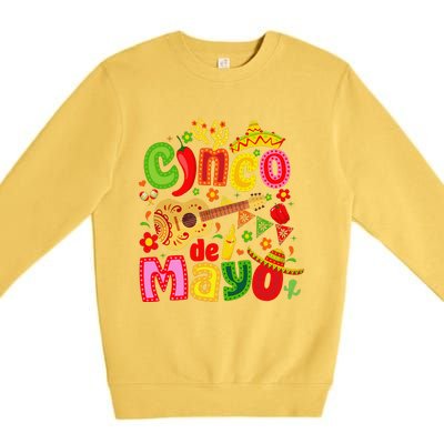 Cinco De Mayo Mexican Fiesta 5 De Mayo Premium Crewneck Sweatshirt