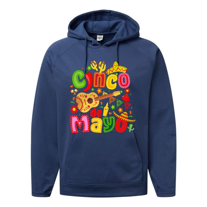 Cinco De Mayo Mexican Fiesta 5 De Mayo Performance Fleece Hoodie