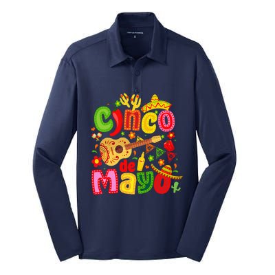 Cinco De Mayo Mexican Fiesta 5 De Mayo Silk Touch Performance Long Sleeve Polo