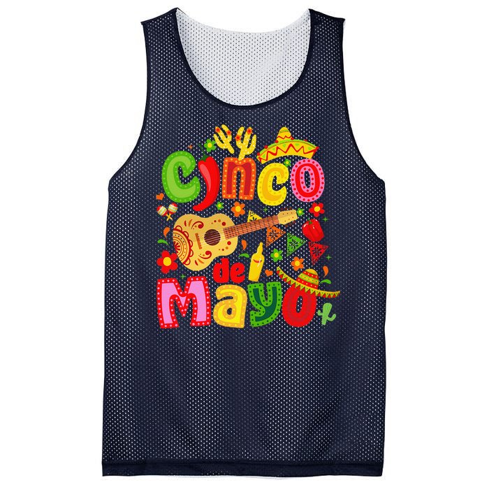 Cinco De Mayo Mexican Fiesta 5 De Mayo Mesh Reversible Basketball Jersey Tank