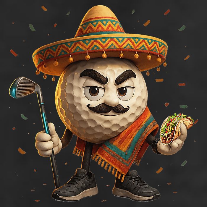 Cinco De Mayo Golf Ball With Sombrero Margarita Golf Lover Hat